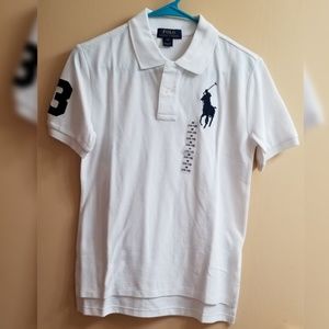 🆕 Boy's Ralph Lauren Polo Shirt White Medium